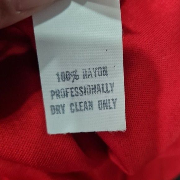 Vintage Miss O by Oscar De La Renta Red Maxi Dress Size Tag 12 - Picture 8 of 12